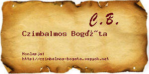 Czimbalmos Bogáta névjegykártya
